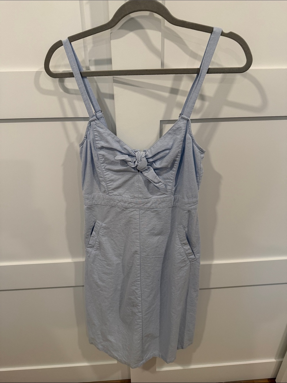 Lulu's Light Blue Tie-Front Sundress for Kids